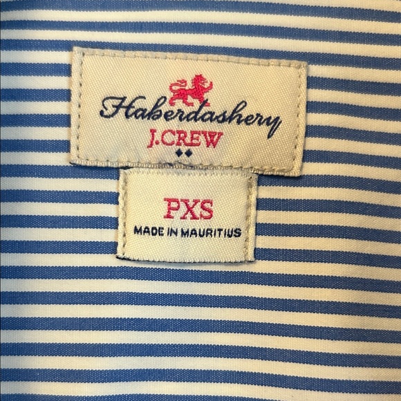 J. Crew Blue and White Striped Button Down Shirt - Picture 2 of 3